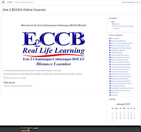 Erie 2-Chautauqua-Cattaraugus Moodle homepage