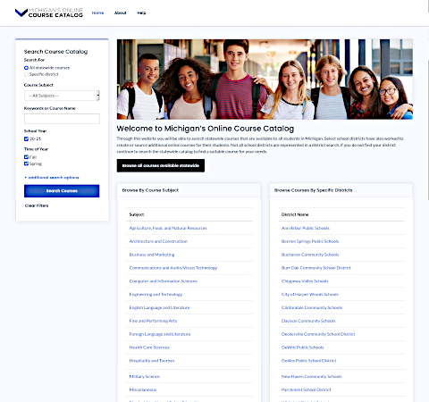 Michigan Moodle homepage
